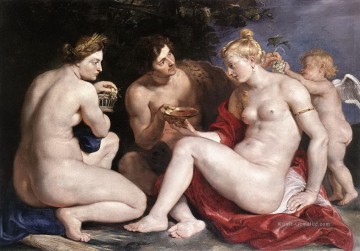 Klassischer Menschlicher Körper Werke - Venus Amor Bacchus und Ceres Peter Paul Rubens Nacktheit